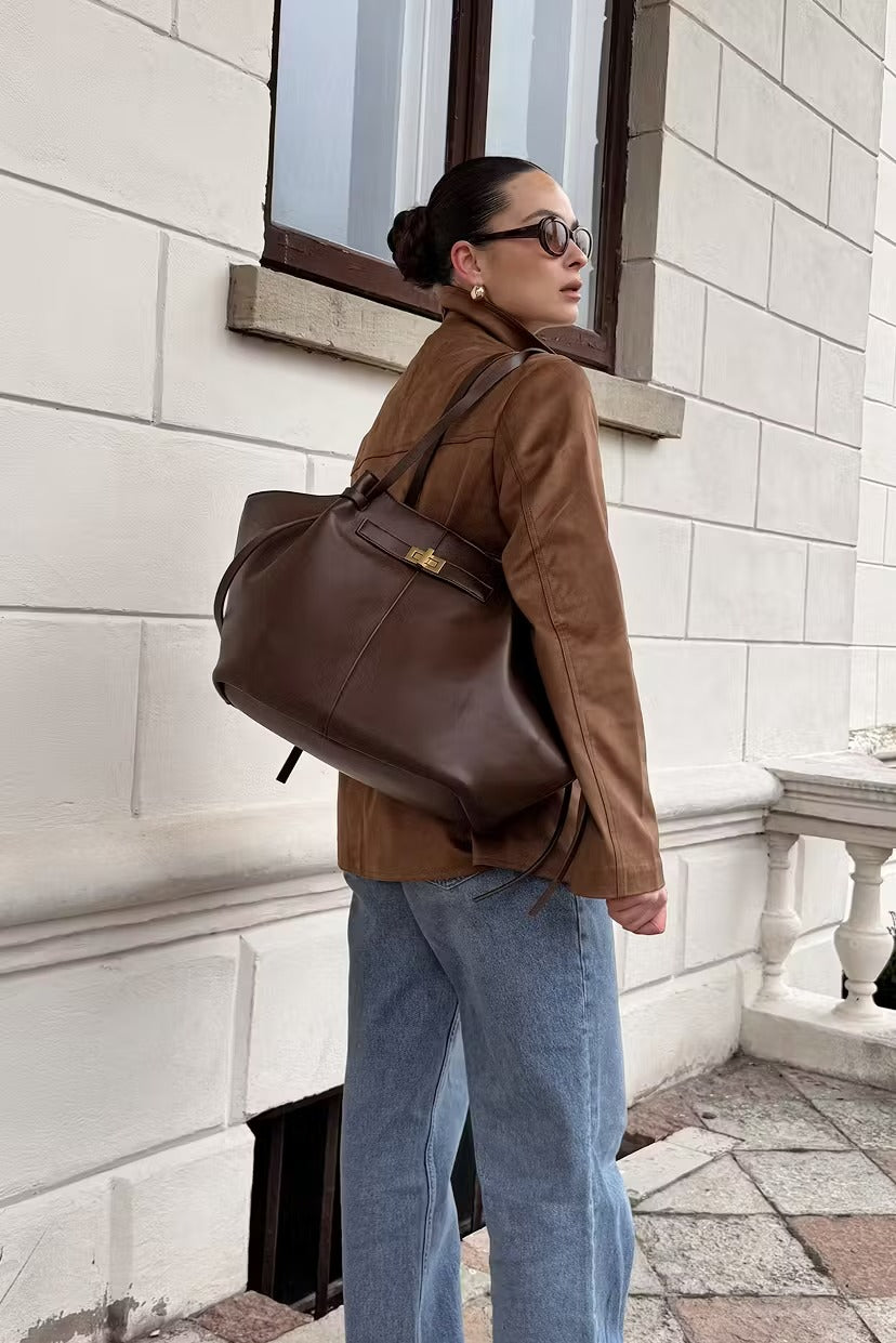 Gina Tricot | Long strap pu bag Dark Brown